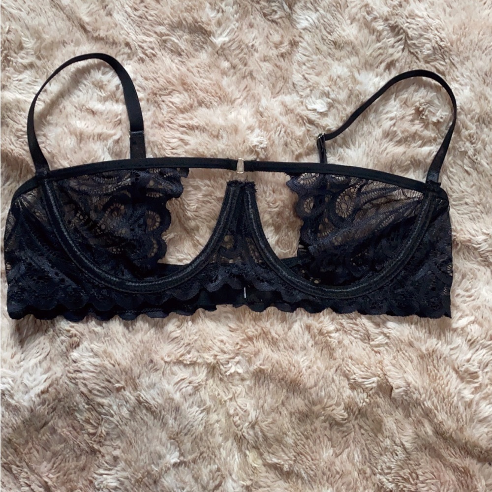 Elegant Black Lace Bralette